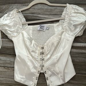satin crop top
